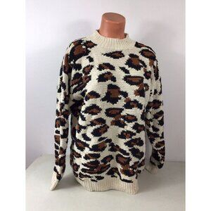 International Leopard Sweater Womens XS